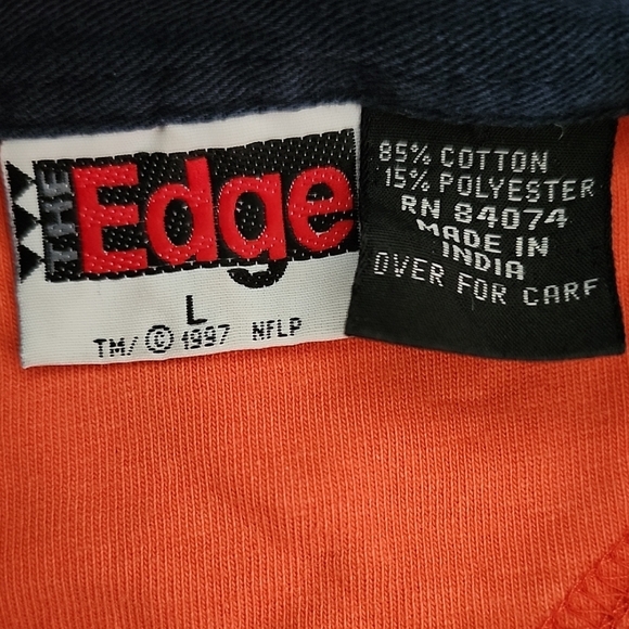 Vintage 90s Mens XL Distressed Edge 1997 Chicago Bears Long Sleeve Rugby Polo L - Picture 10 of 10